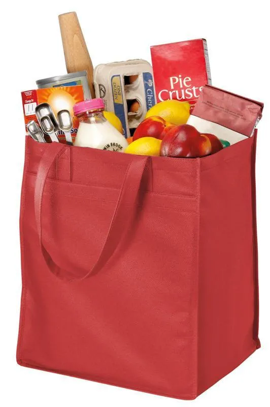 10 in Extra-Wide Bottom Grocery Shopping Tote Bag