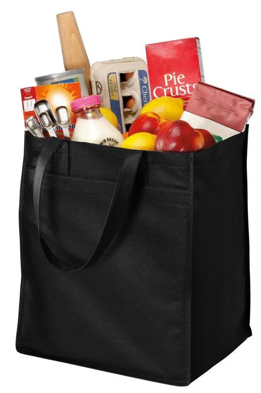 10 in Extra-Wide Bottom Grocery Shopping Tote Bag