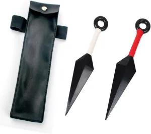 10 inch Ninja Big Kunai Weapon and PU Bag Set Cosplay Ninja fans Props