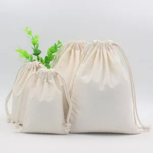 10" x 12" Cotton Canvas Drawstring Pouch / Favor Bag 10"x12"