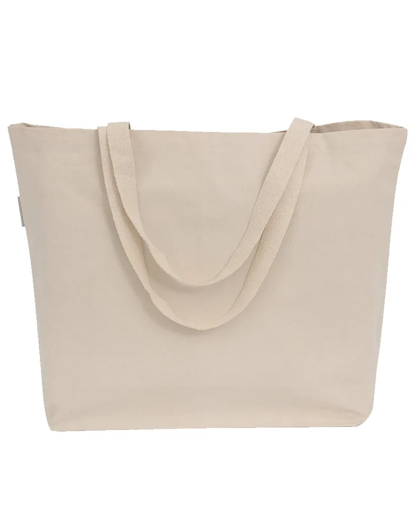 12 ct - 20 in Large Organic Canvas Shopping Tote Bags - By Dozen