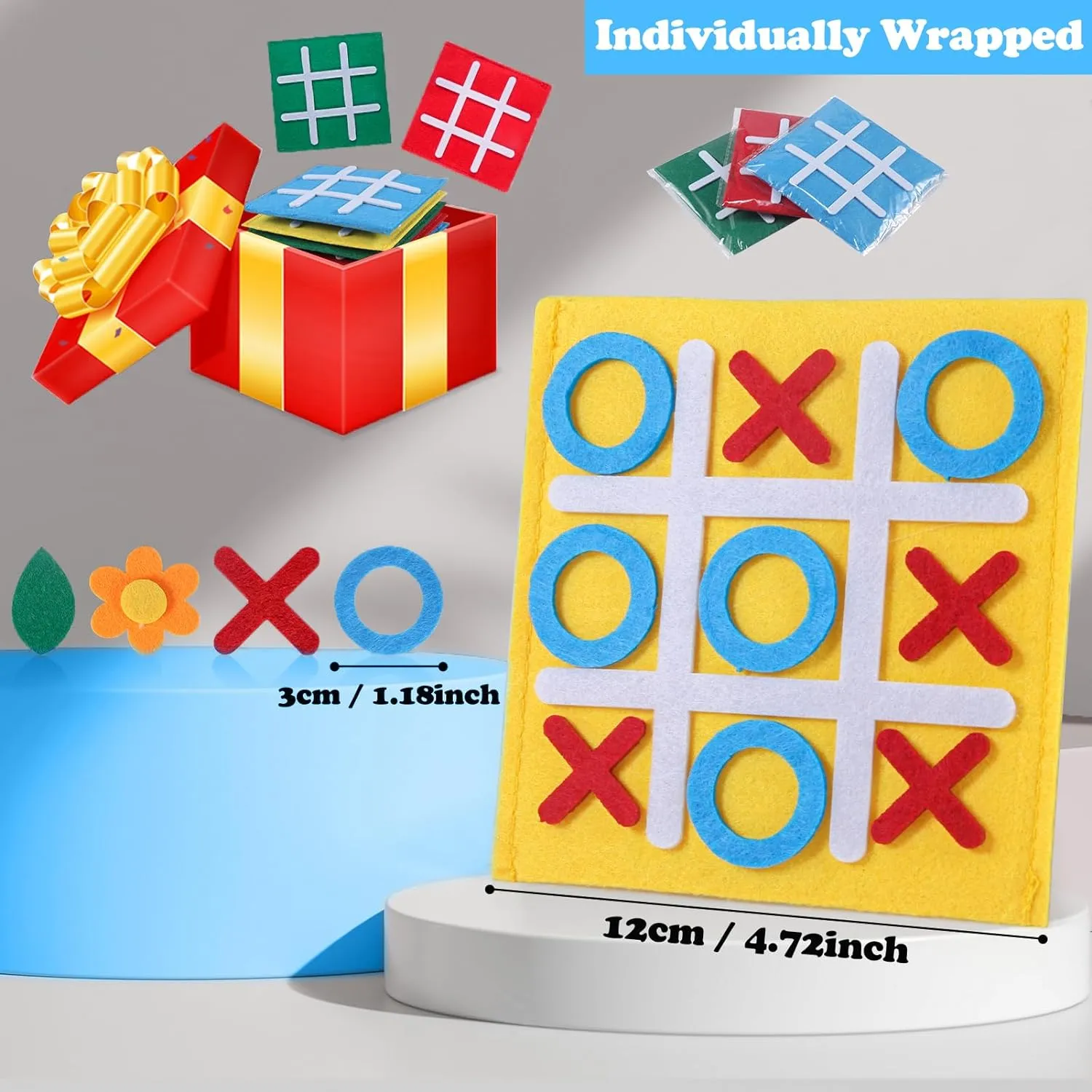 12 Pack Tic Tac Toe Mini Board Games Toys for Kids and Family, Birthday Party Favors Goodie Bag Stuffers for Kids, Bulk Gifts for Students