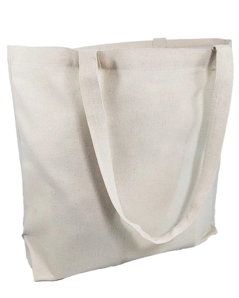 120 ct 18 in Large Size Value Canvas Tote Bag with Long Handles - By Case