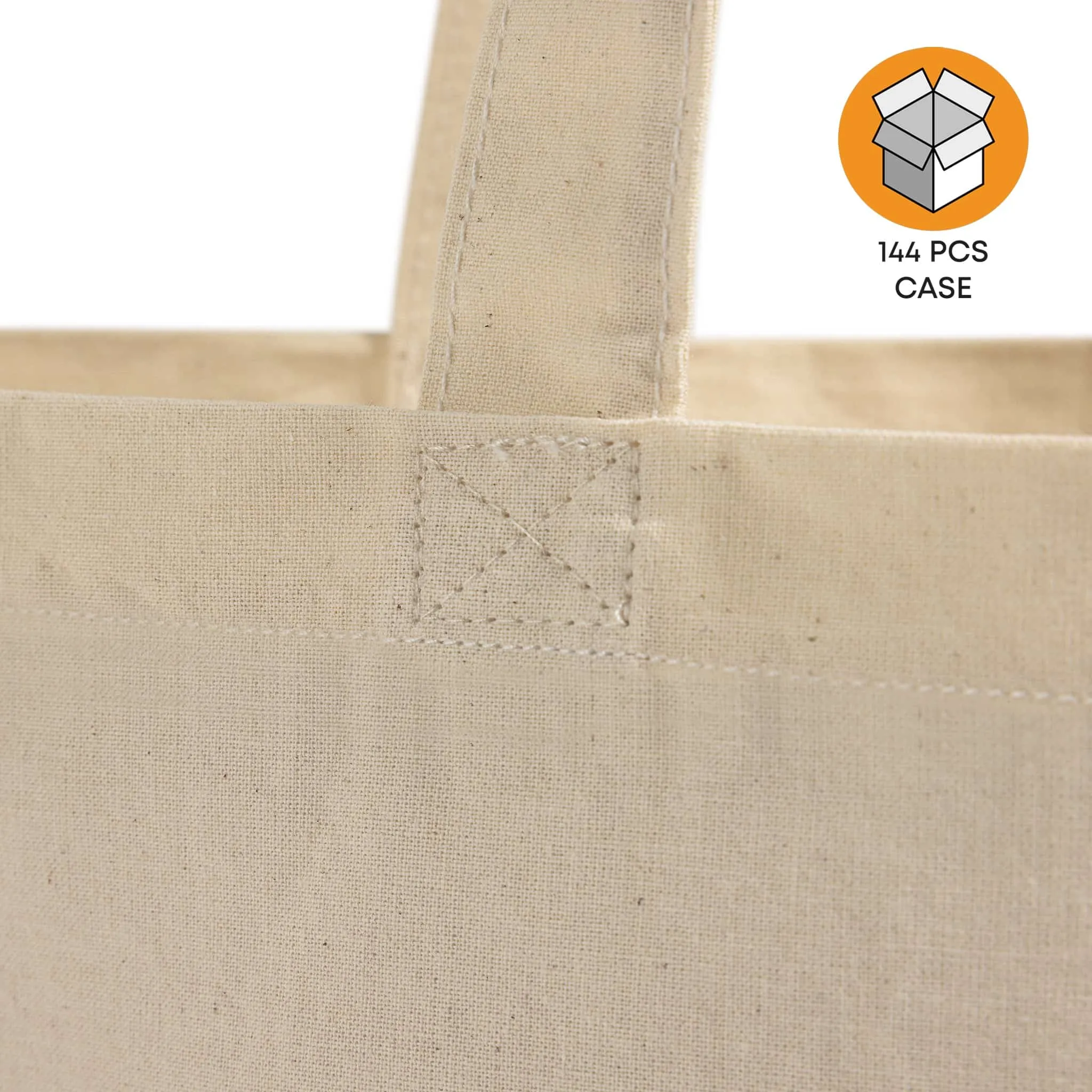 144 ct Canvas Value Gusset Tote - By Case