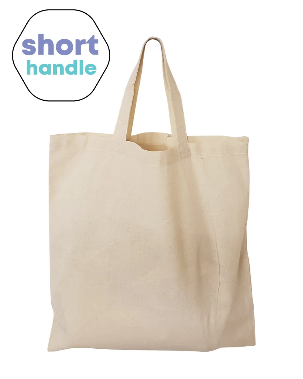 15 in Short Handle 100% Cotton Tote Bags / Document Holder Totes