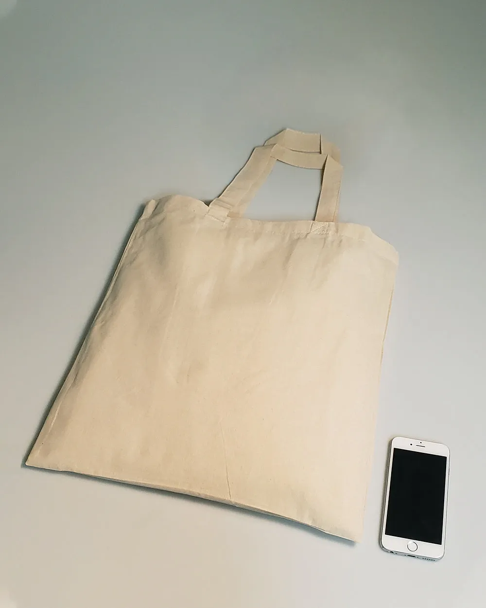 15 in Short Handle 100% Cotton Tote Bags / Document Holder Totes