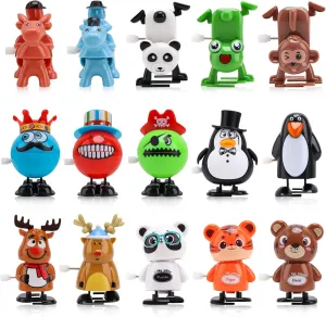 15pcs Wind Up Toys for Kids, Assorted Animals Walking Jumping Clockwork Toys, Classroom Gifts Kids Birthday Party Favors Goody Bag Filler for Easter