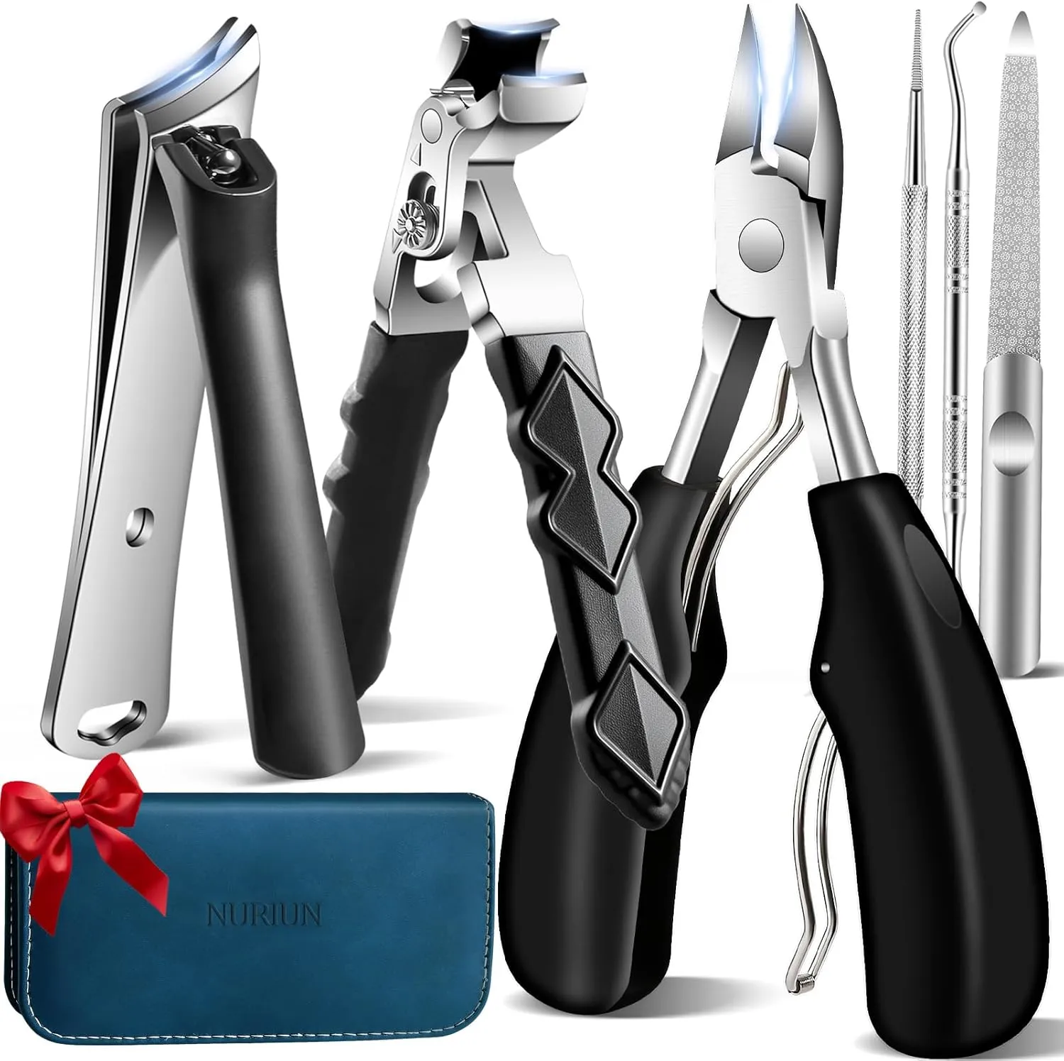 2025 Toenail Clippers for Seniors Thick Toenails, Angled Head Large Toe Nail Clippers for Thick Nails for Men, Heavy Duty Ingrown Toenail Clippers with Wide Jaw, Slanted Nail clippers with Long Handle