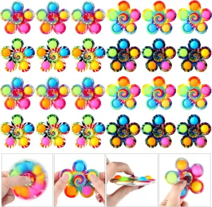 24 Pack Party Favors Fidget Spinners for Kids, Sensory Fidget Toys, Return Gifts for Birthday Party Goodie Bags Stuffers for Kids Spinners Toys Classroom Rewards for Students