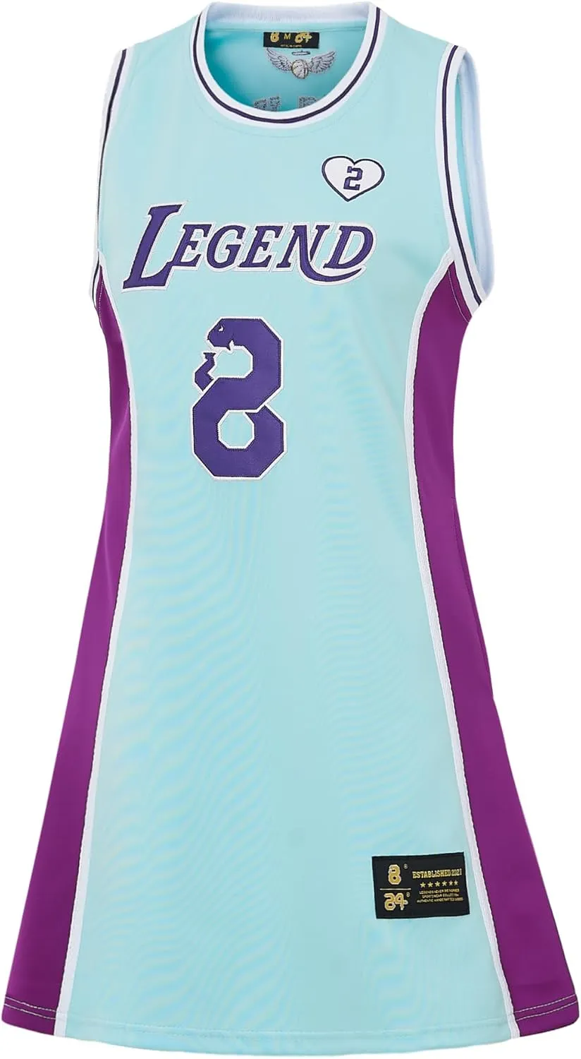 24 Womens Legend Basketball Shirt,Miss You Snakeskin Hip Hop Sport Sleeveless Dress