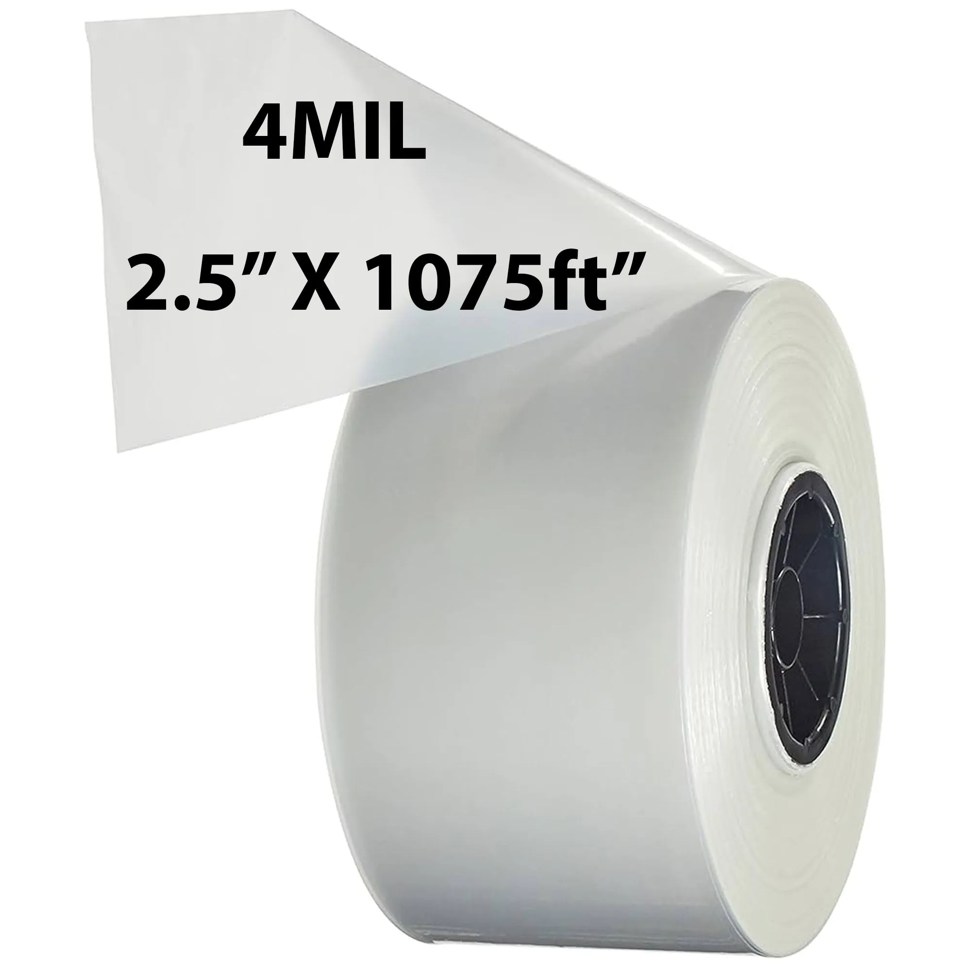 2.5 inch x 1075ft Poly Tubing Roll 4 Mil LDPE Low Density
