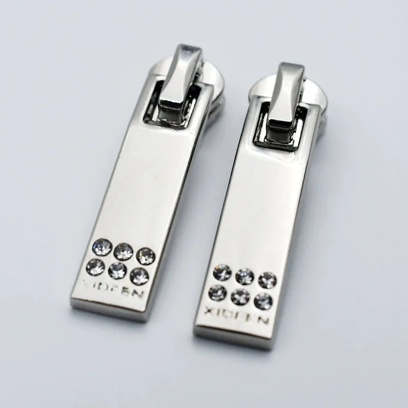#3 Gold and Silver Metal outdoor gear Zipper Pulls 10pcs