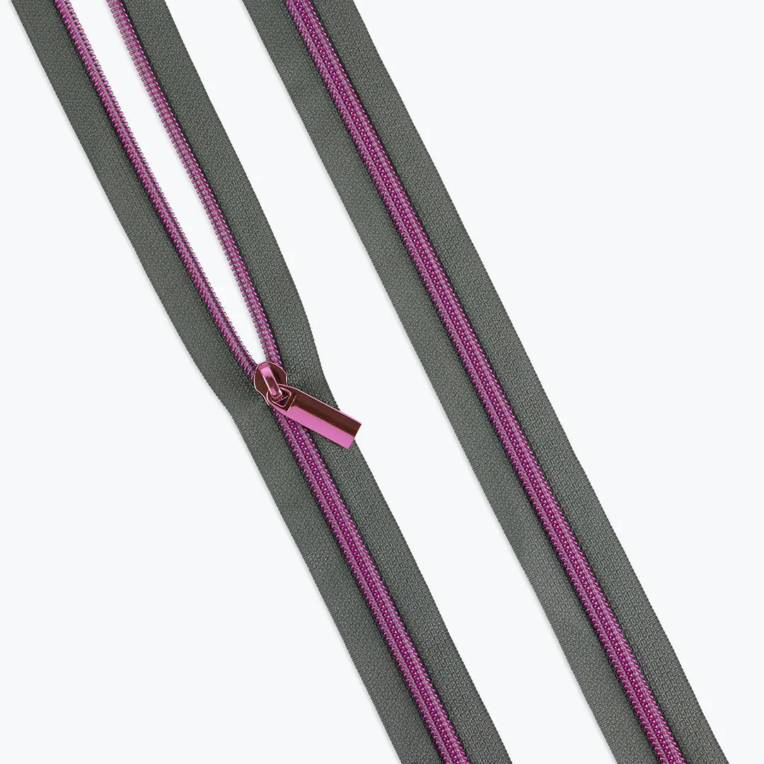 #5 Zipper Grey - Tula Pink Bag Hardware