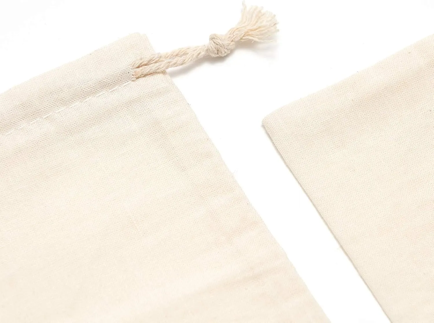 50 Pack 5.9x7.8 Inches Cotton Drawstring Bags Reusable Muslin Sachet Bag for Party Wedding Storage Home Supplies