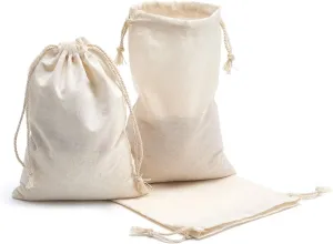 50 Pack 5.9x7.8 Inches Cotton Drawstring Bags Reusable Muslin Sachet Bag for Party Wedding Storage Home Supplies