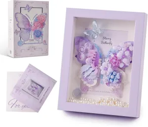 500 Pcs Purple Butterfly Collection Mini Building Blocks,Unique Insect Specimen Building Set with Exquisite Frame for Nature Lovers,Good Choice for Kids and Adults…