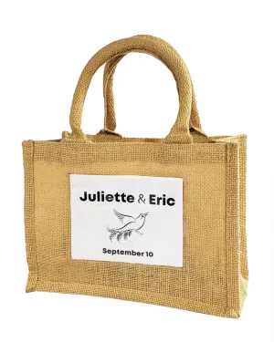 72 ct Rustic Wedding Favor Burlap Bags / Promotional Jute Totes - By Case