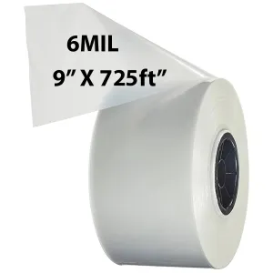 9 inch x 725ft Poly Tubing Roll 6 Mil LDPE Low Density
