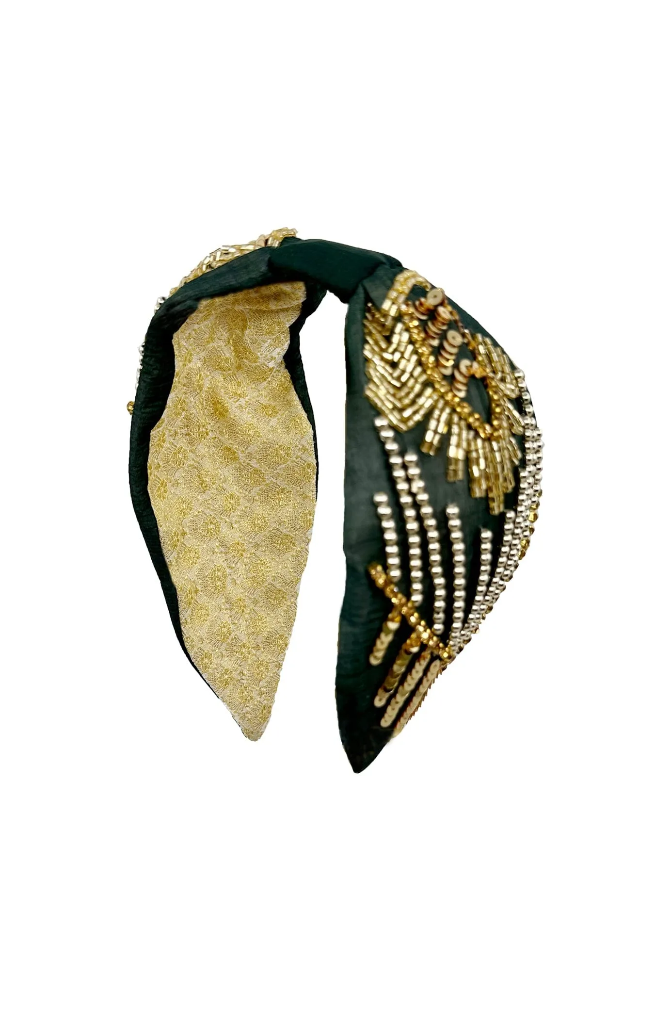 Abella Embellished Headband Olive