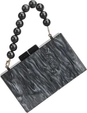 Acrylic Clutch Purse Marble Evening Bag Handbag for Women Wedding Prom Party Bride