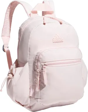 adidas Weekender Mini Backpack for Women and Men, Small Fashion Bag with Laptop Sleeve, Sandy Pink, One Size