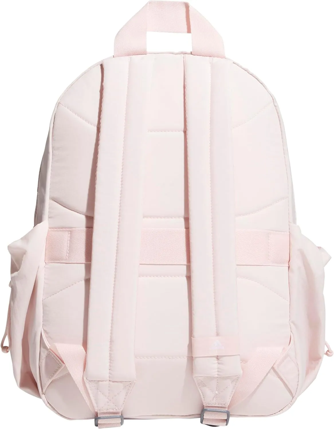 adidas Weekender Mini Backpack for Women and Men, Small Fashion Bag with Laptop Sleeve, Sandy Pink, One Size