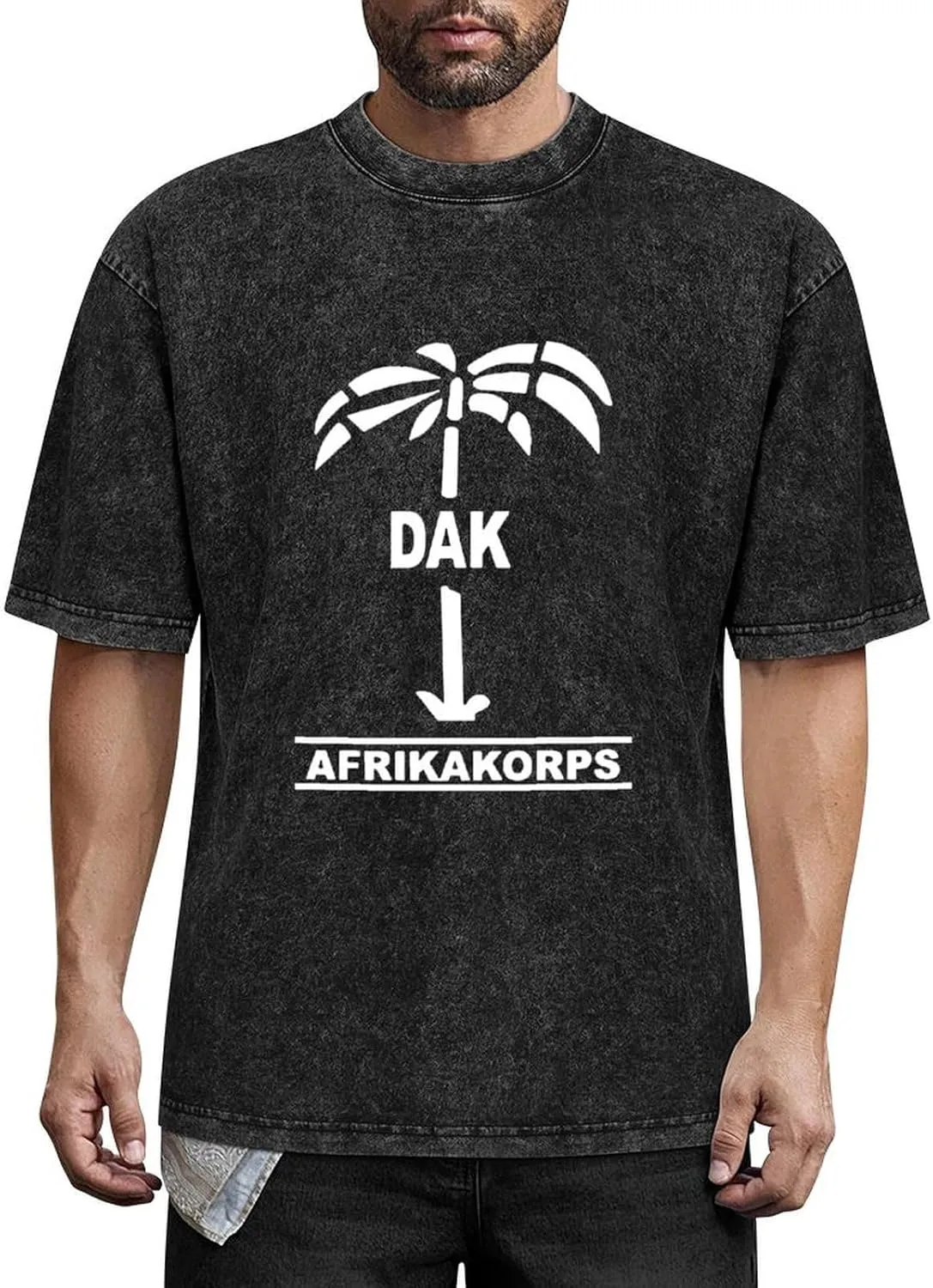 Afrikakorps DAK Vintage Short Sleeve Men Women T-Shirts Washed Cotton