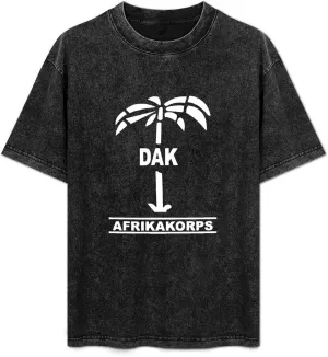 Afrikakorps DAK Vintage Short Sleeve Men Women T-Shirts Washed Cotton