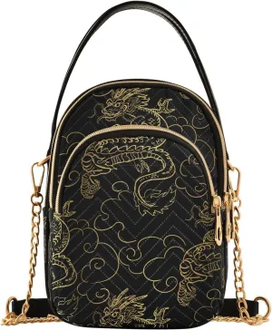 ALAZA Chain Crossbody Bags for Women Quilted Shoulder Crossbody Handbags Travel Cross Body Cell Phone Purses Bags