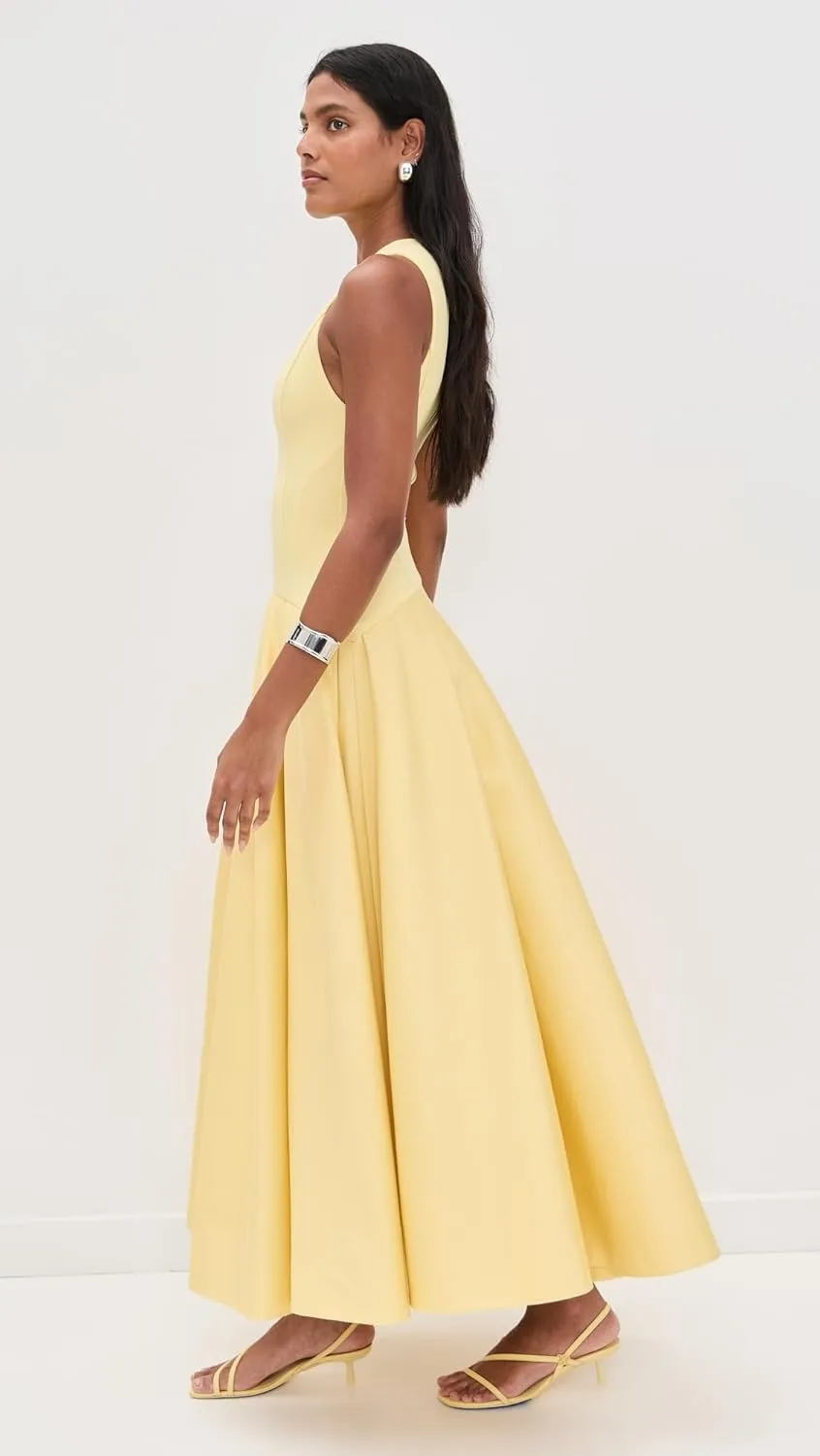 alice   olivia Women's Adley Drop Waist Flare Midi Dress