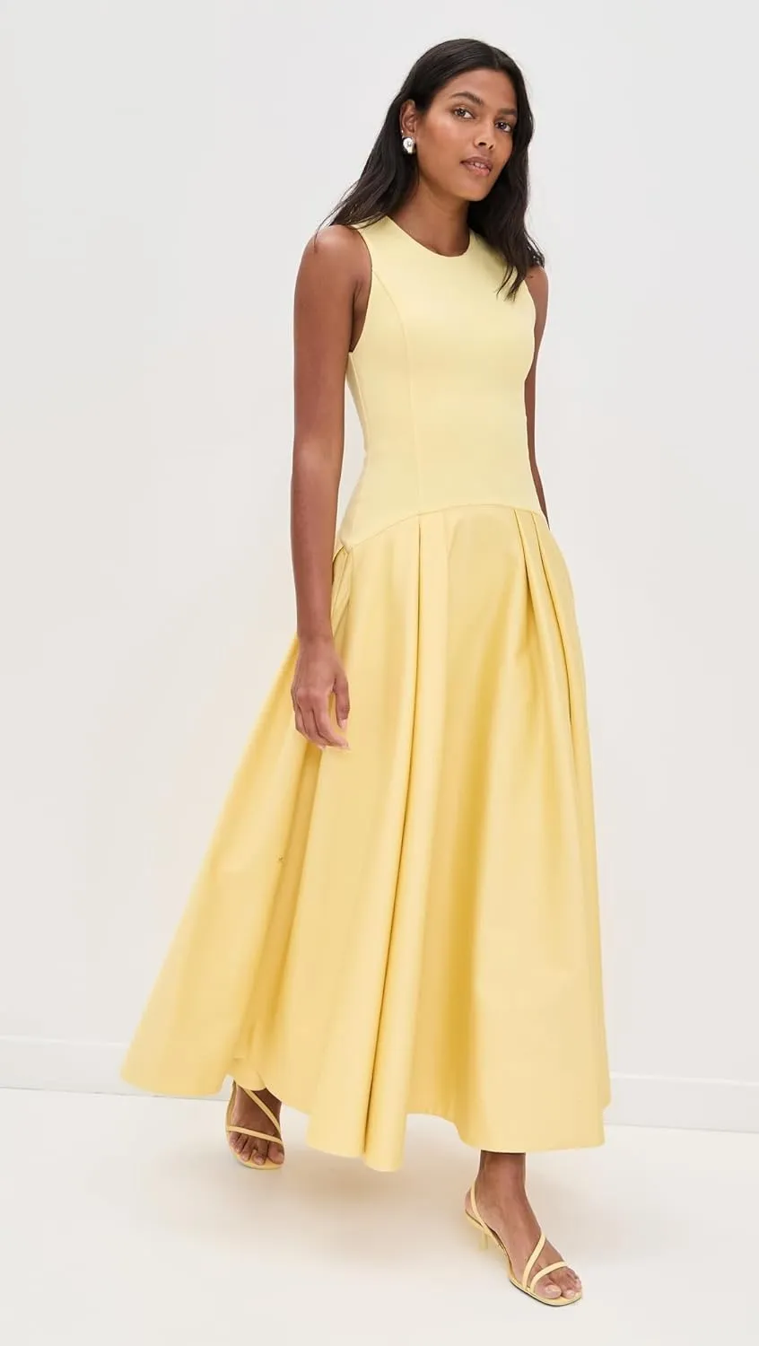 alice   olivia Women's Adley Drop Waist Flare Midi Dress