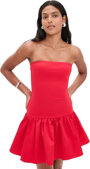 alice   olivia Women's Oriana Strapless Drop Waist Mini Dress