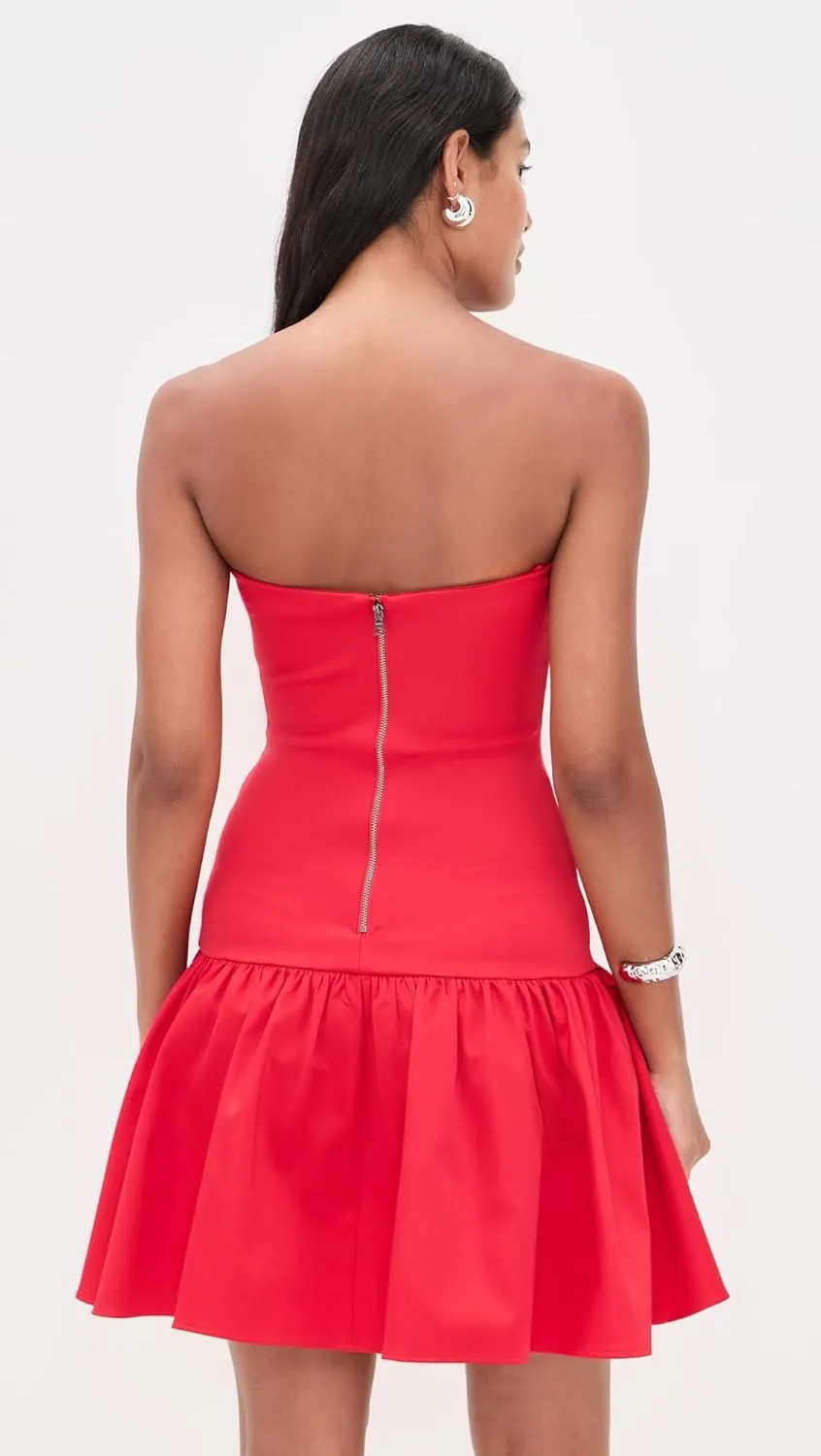 alice   olivia Women's Oriana Strapless Drop Waist Mini Dress
