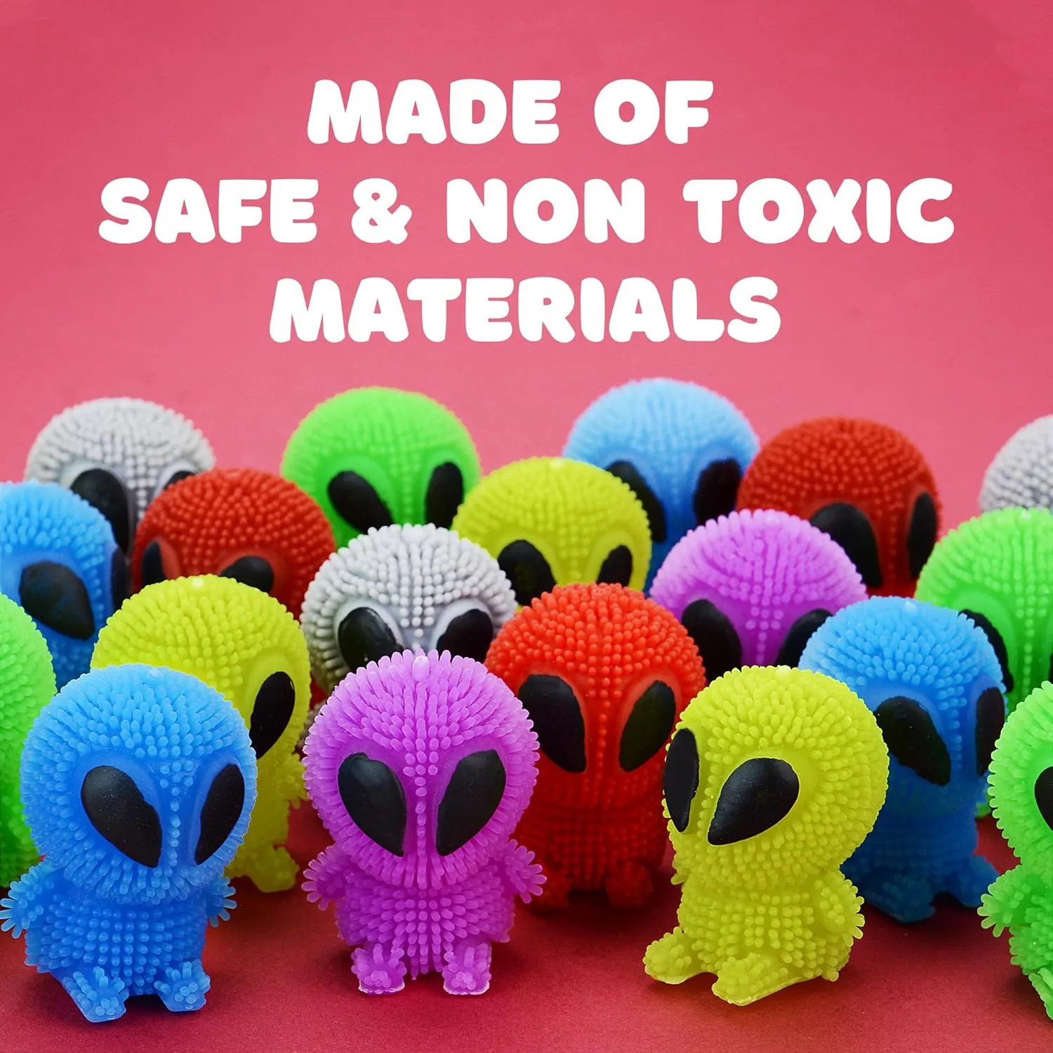 Alien Toys for Kids - 1.75 Inch Alien Toys for Kids - Funny Squishy Toys for Party Favors, Goody Bags, Classroom Prizes - Mini Puffer Ball - Pack of 12 - Easter Basket Stuffers