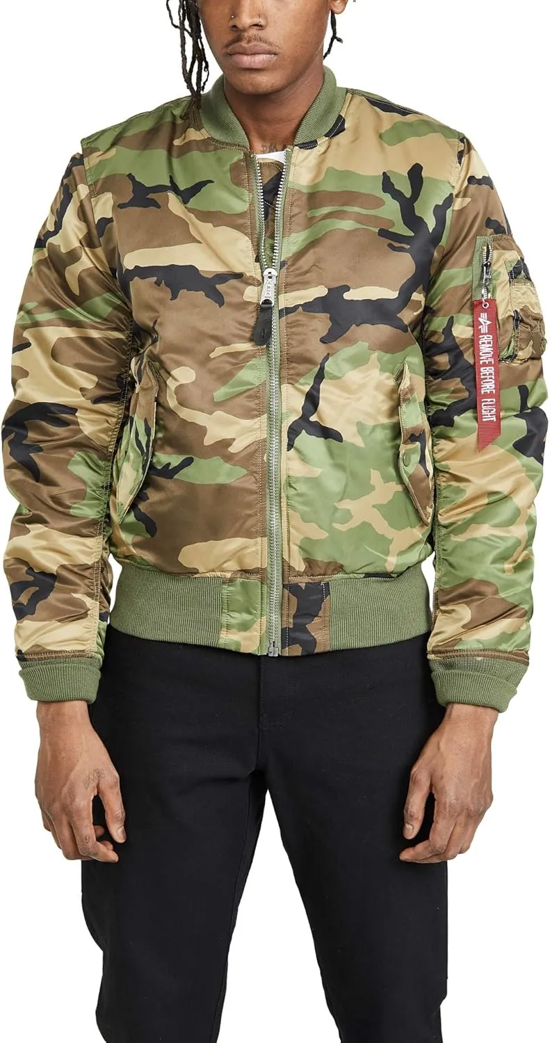 Alpha Industries MA-1 Slim Fit Bomber Flight Jacket - Fighter Pilot Flight Jacket