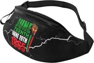 American Juneteenth June 19th 1865 Crossbody waist bag, fashionable waist bag for teenagers, suitable for traveling, running, hiking