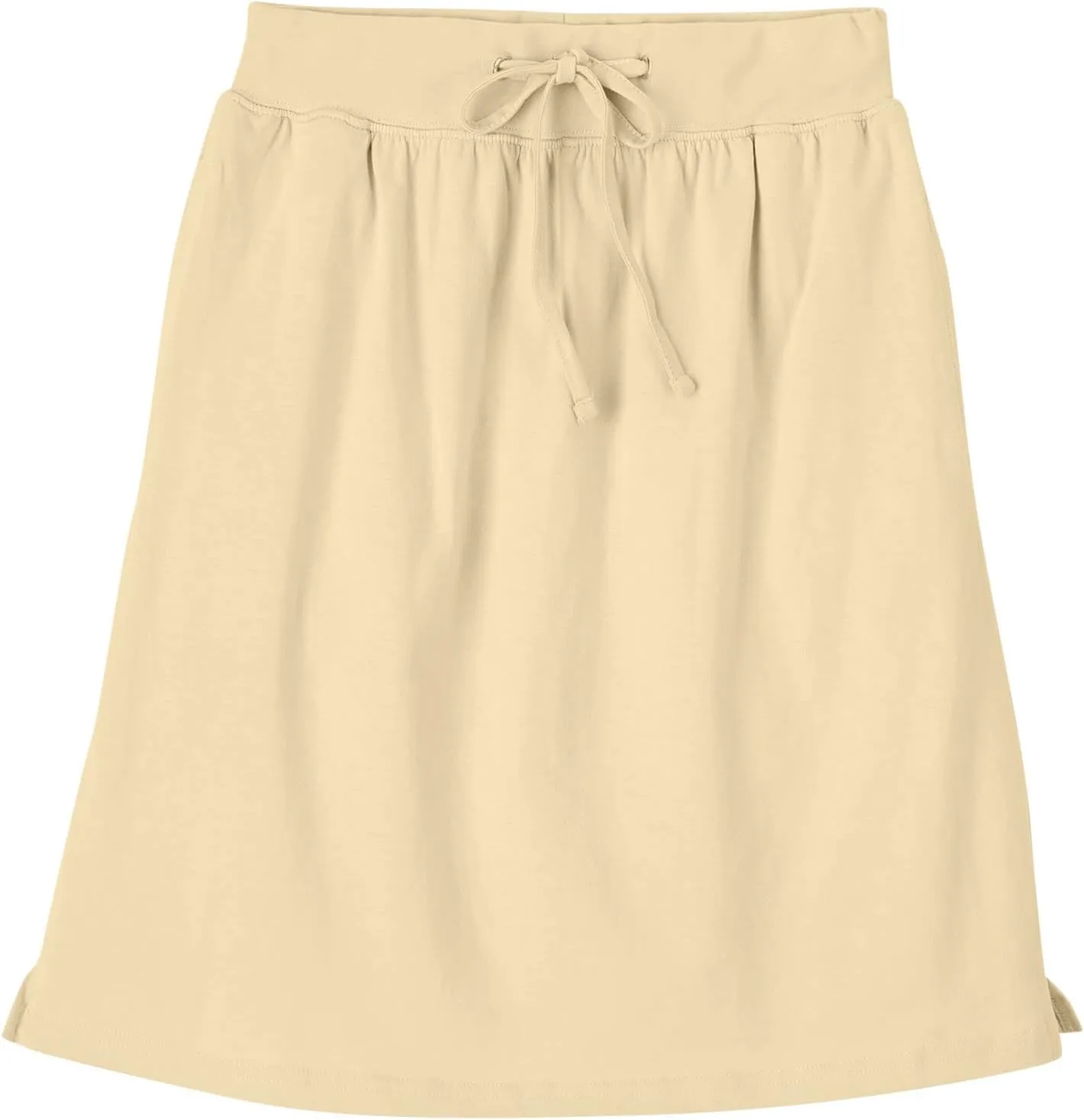 AmeriMark Women's Stretch Knit Skort Cotton Skort w/Pocket & Drawstring Waist