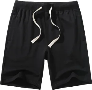 AMY COULEE Men's Casual Classic Shorts Athletic Cotton Sweat Shorts with Drawstring