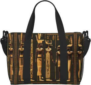 Ancient Egyptian Hieroglyph Duffel Bags for Traveling - Lightweight Personal Item Travel Bags, Gym Bags for Men and Women