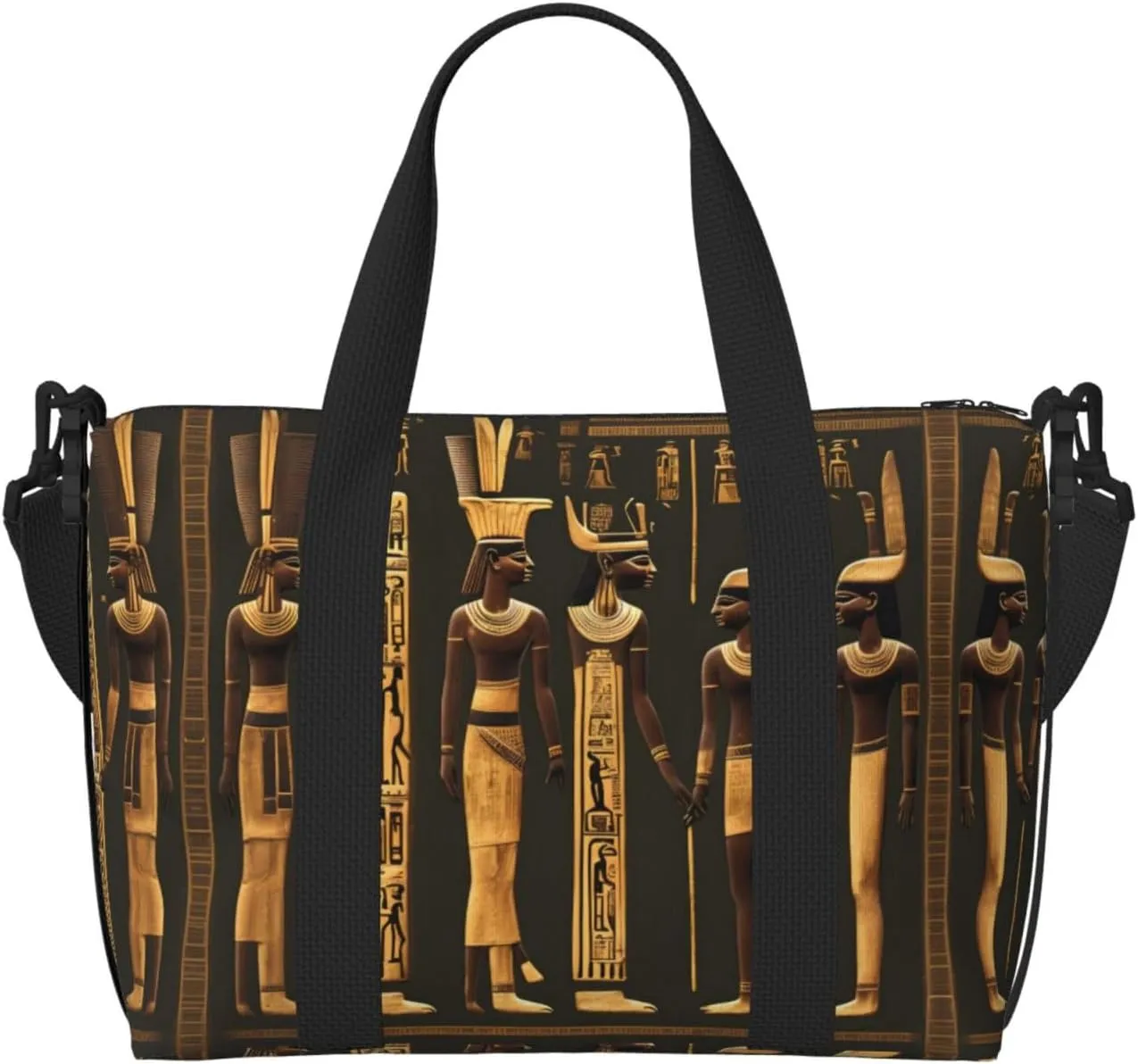 Ancient Egyptian Hieroglyph Duffel Bags for Traveling - Lightweight Personal Item Travel Bags, Gym Bags for Men and Women