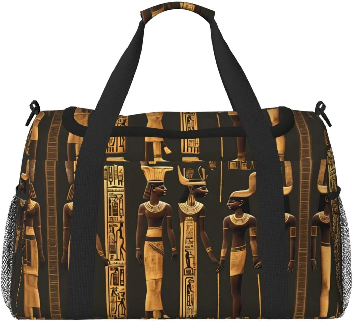 Ancient Egyptian Hieroglyph print Weekender Overnight Carry On Bag Gym Luggage Bag Duffel Bag for Travel Women