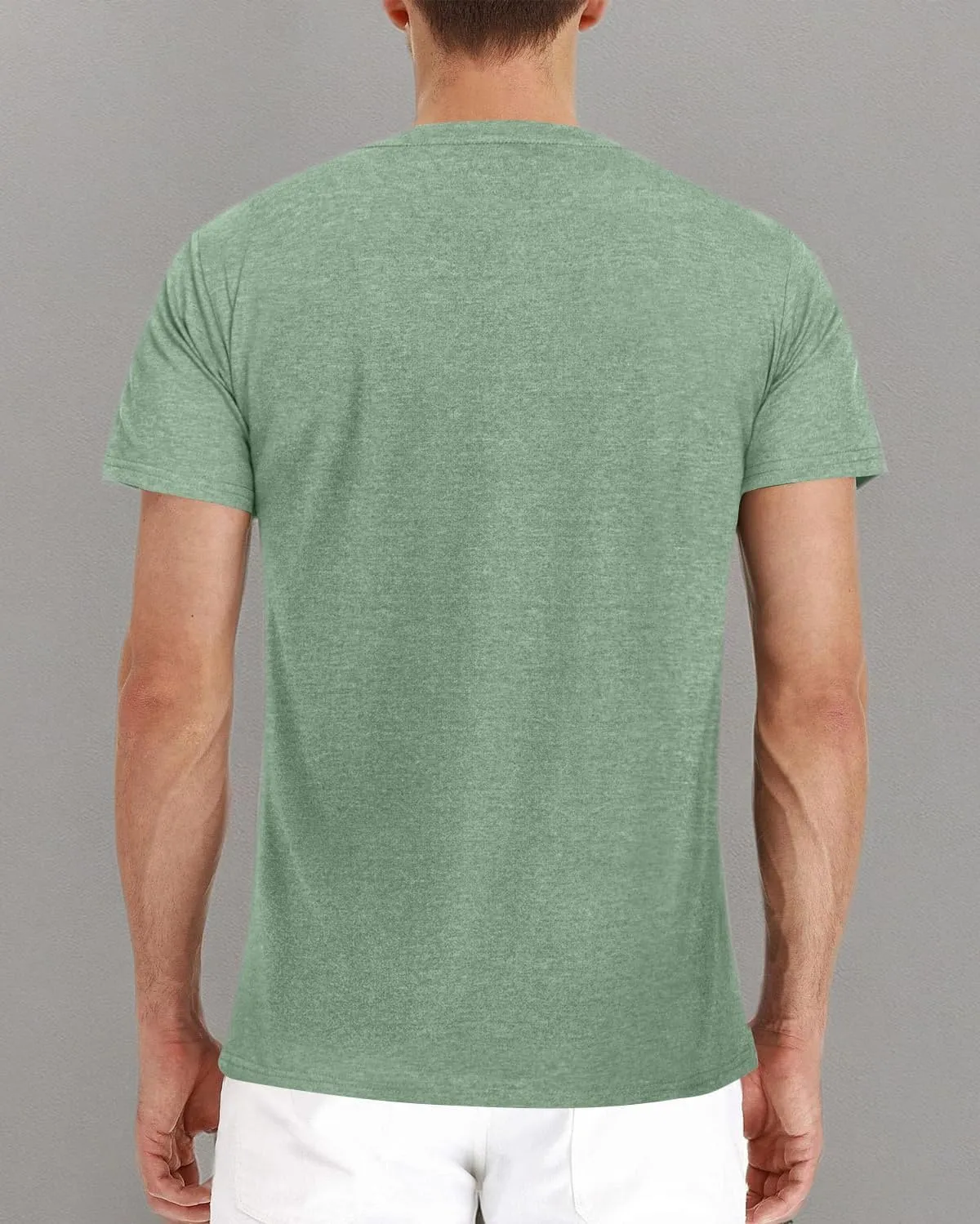 Angbater Men's Henley Shirts Casual Short Sleeve Button Cotton Tee Fashion Classic Tee T-Shirt with Pocket
