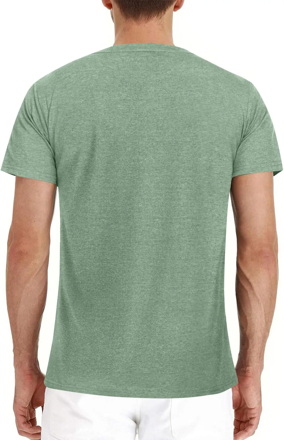 Angbater Men's Henley Shirts Casual Short Sleeve Button Cotton Tee Fashion Classic Tee T-Shirt with Pocket