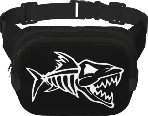 Anger Fish Skeletons Waist Pack Bag Fanny Pack for Men&Women Hip Bum Bag with Adjustable Strap for Outdoors Workout Traveling Casual Running Hiking Cycling