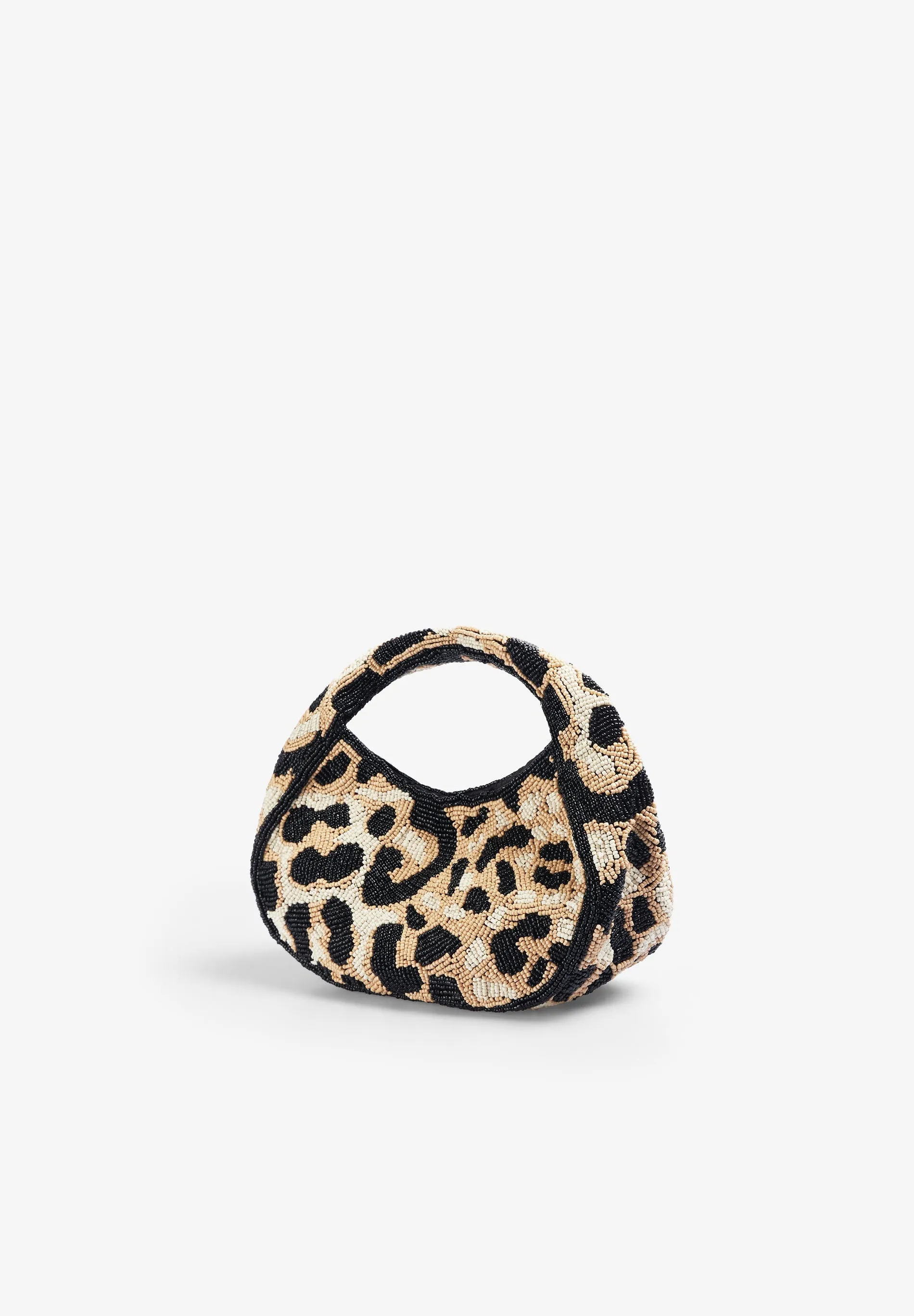 ANIMAL PRINT MINI BAG WITH BEADING
