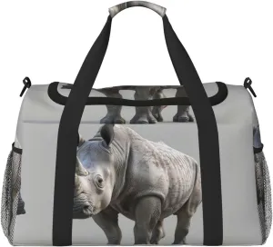 animal rhino print Weekender Overnight Carry On Bag Gym Luggage Bag Duffel Bag for Travel Women