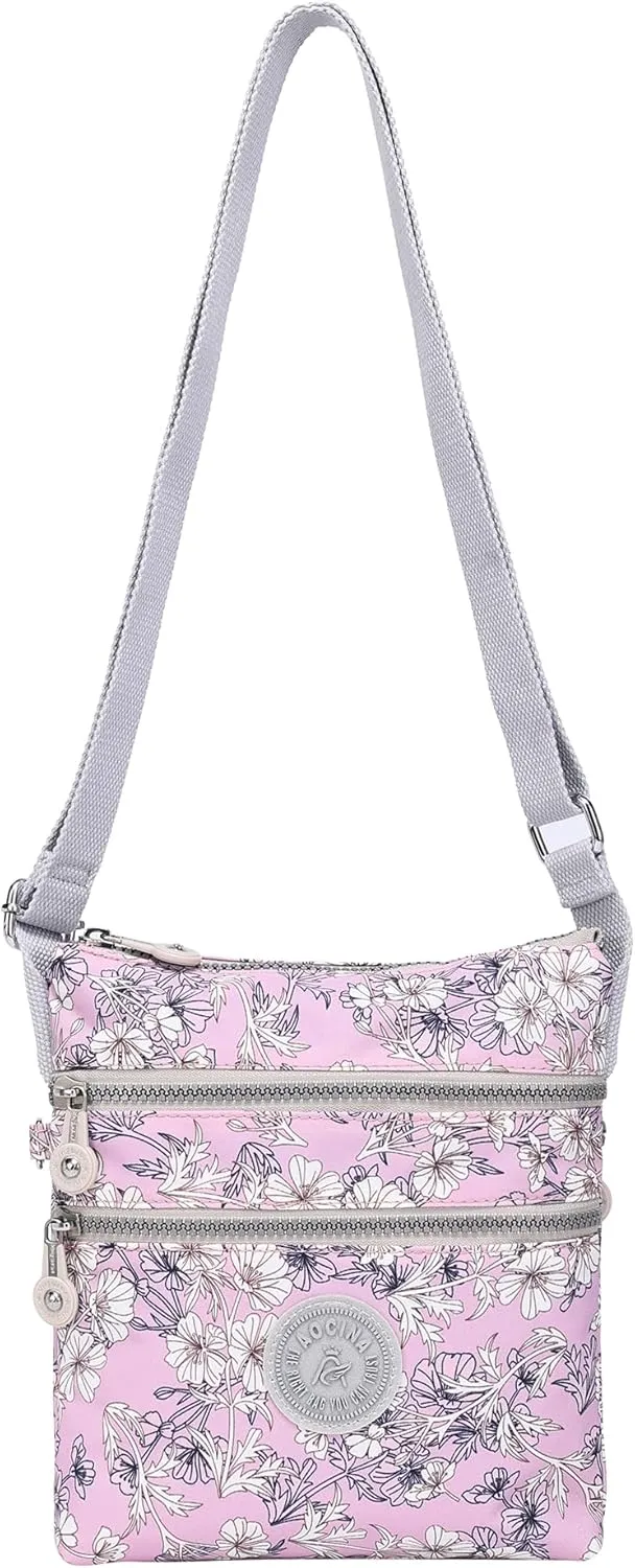 AOCINA Crossbody Purses for Women Lightweight Small Travel Bag Shoulder Purses and Handbags with Multi Zipper Pockets