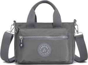 AOCINA Mini Tote Bag with Multi Pockets Small Crossbody Bags for Women Nylon Printed Shoulder Bag