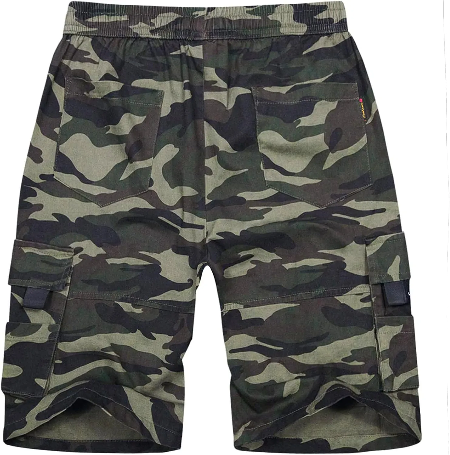 APTRO Men's Cargo Shorts Elastic Waistband Drawstring Summer Casual Cotton Big & Tall Relaxed Fit Work Shorts