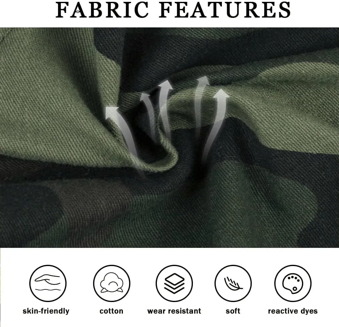 APTRO Men's Cargo Shorts Elastic Waistband Drawstring Summer Casual Cotton Big & Tall Relaxed Fit Work Shorts